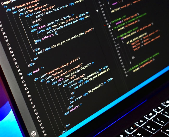 Laptop Screen with Code 1